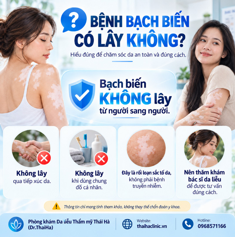 Bạch biến có lây không? Có điều trị được không?